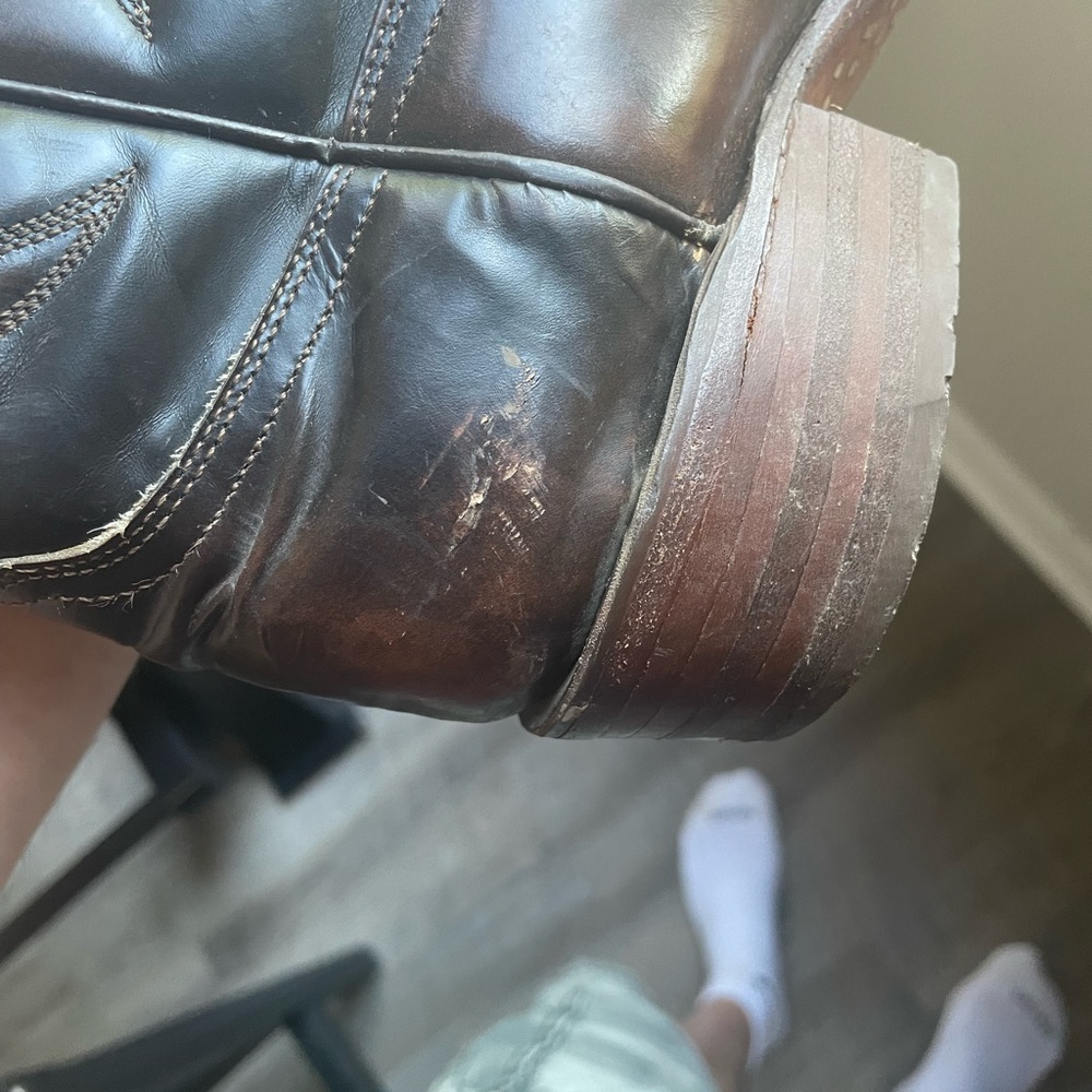 Buffalo David Bitton Brown Leather Western Cowboy Boots - Picture 14 of 16